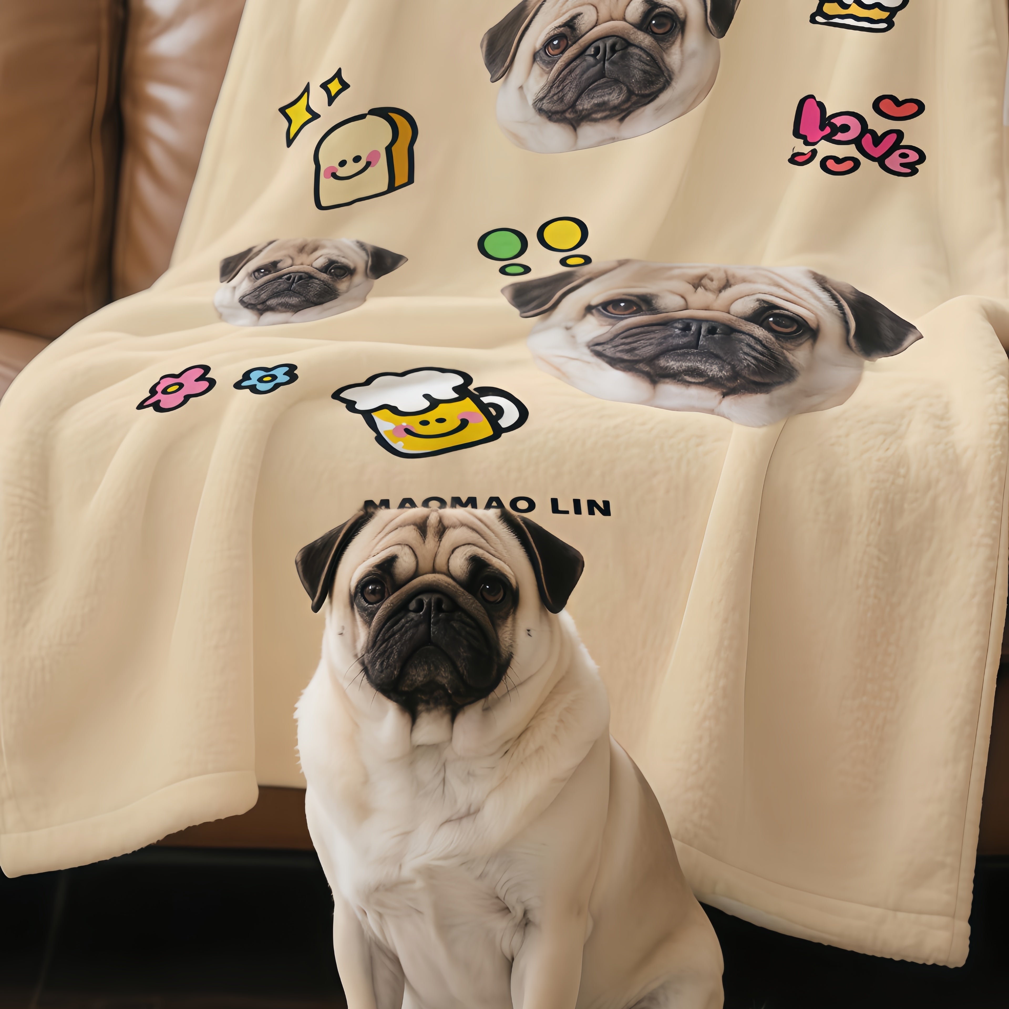 Custom Pet Bedsheet - Personalized Pet Photo Bedding