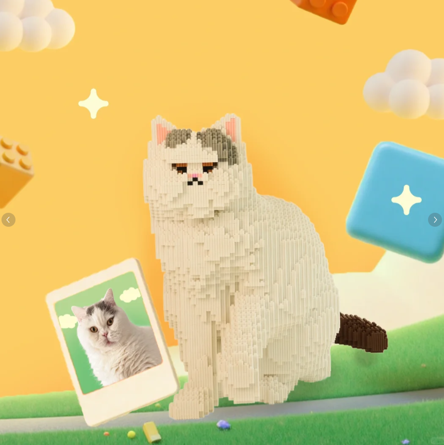 Custom Pet Building Blocks - Recreate Your Pet's Likeness in Building Blocks