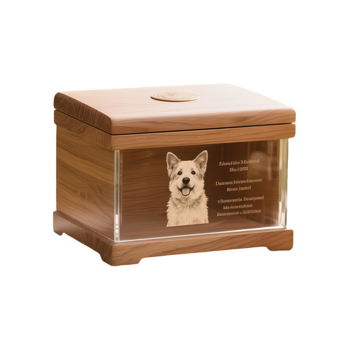 Custom Transparent Pet Urn - Personalized Memorial Keepsake