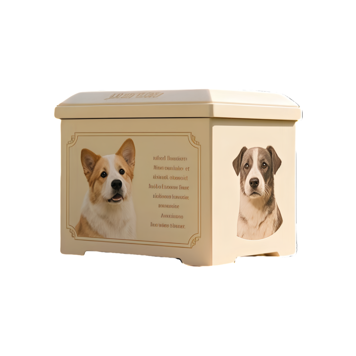 Custom Transparent Pet Urn - Personalized Memorial Keepsake