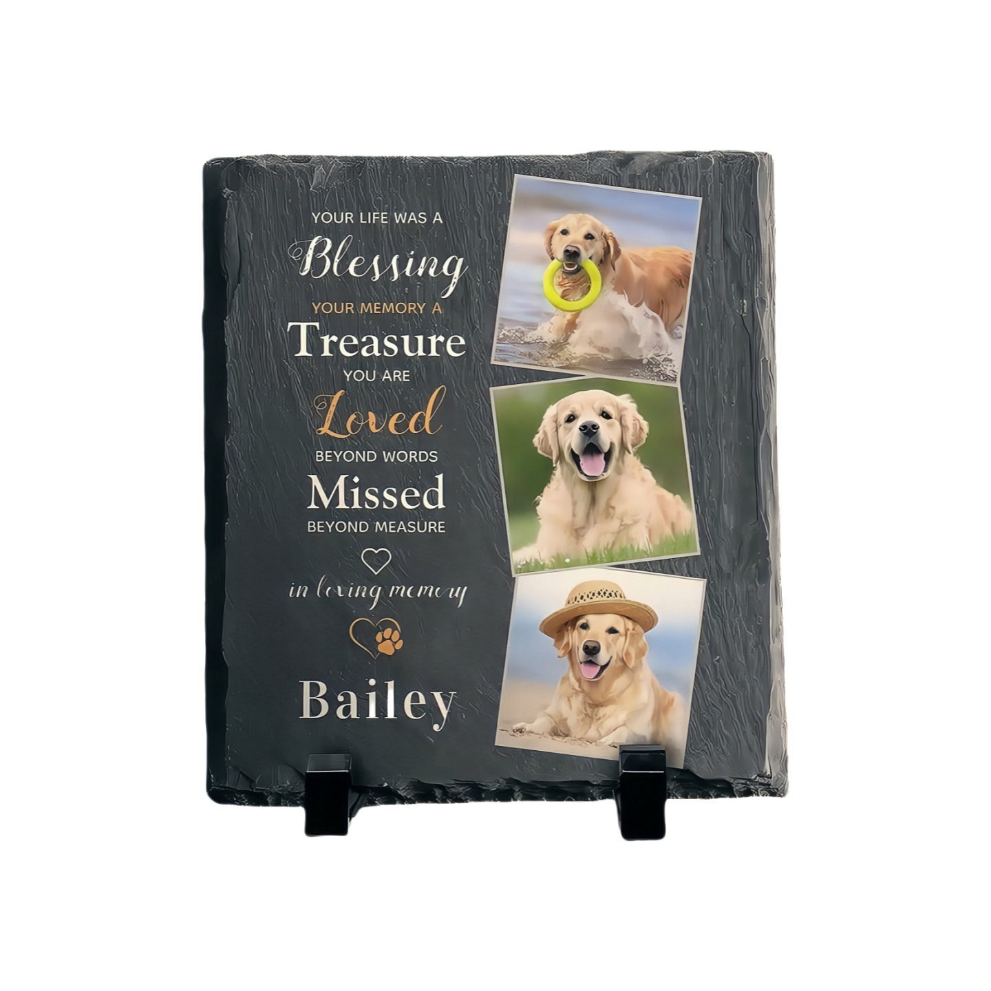 Custom Pet Memorial Tombstone - Personalized Pet Grave Marker