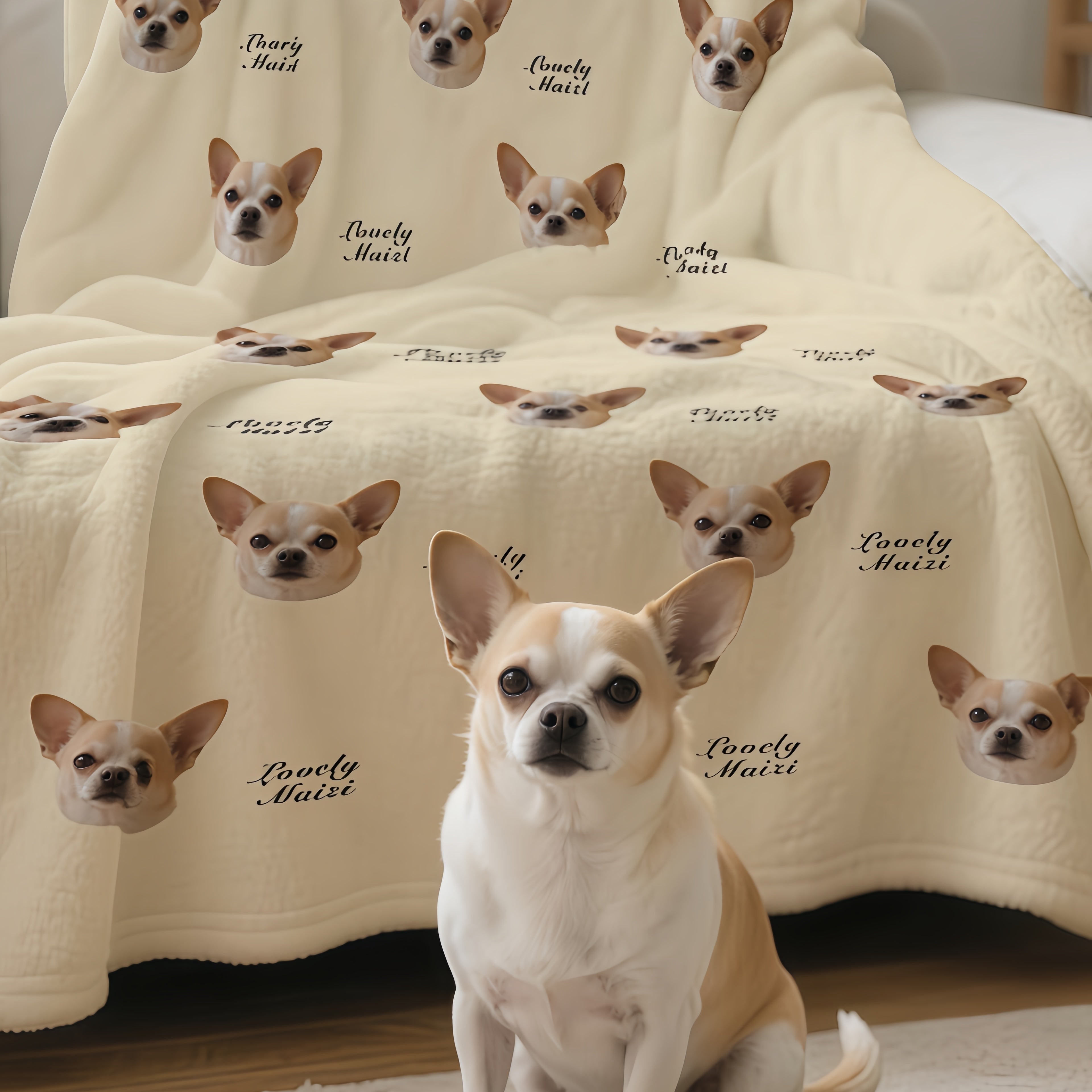 Custom Pet Bedsheet - Personalized Pet Photo Bedding