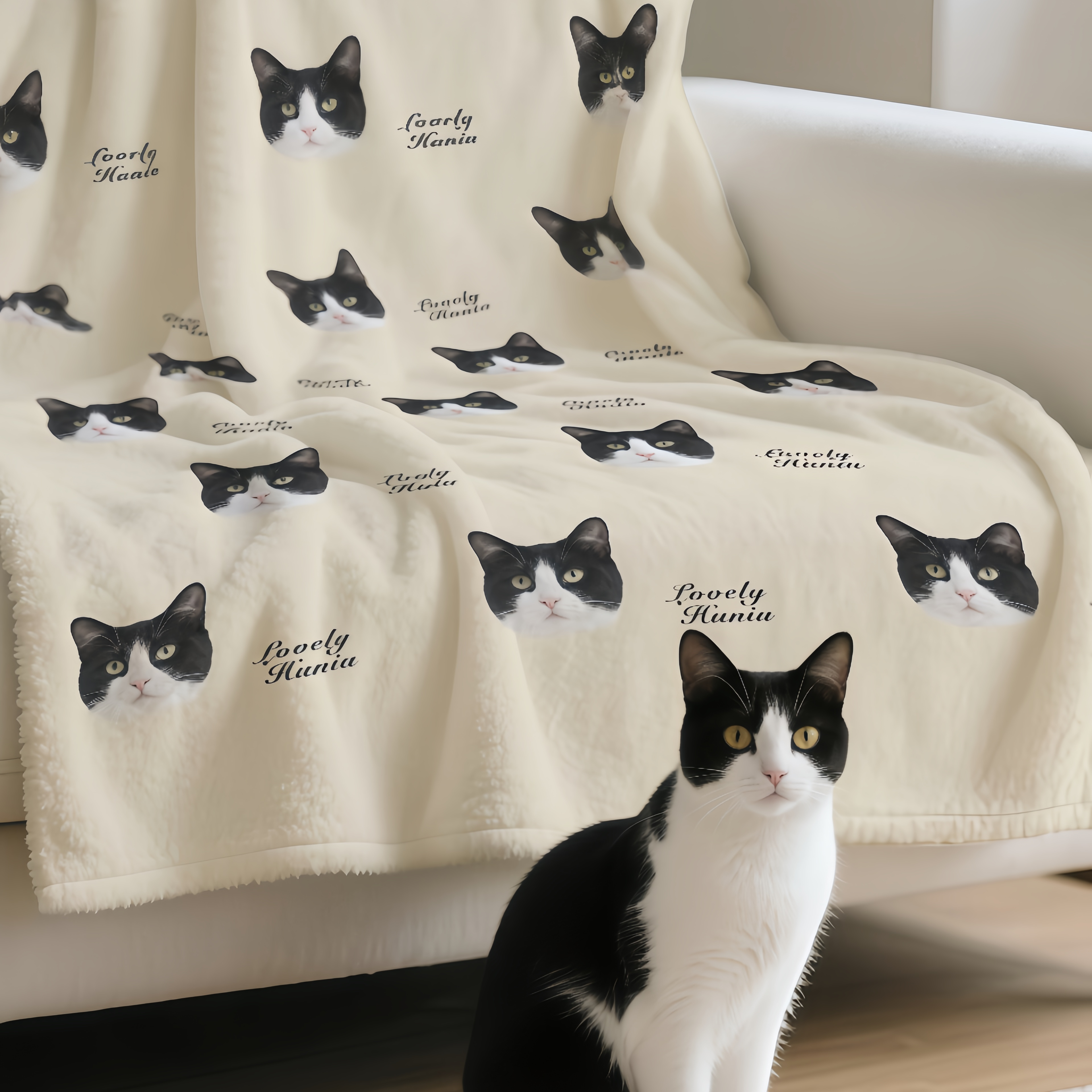 Custom Pet Bedsheet - Personalized Pet Photo Bedding
