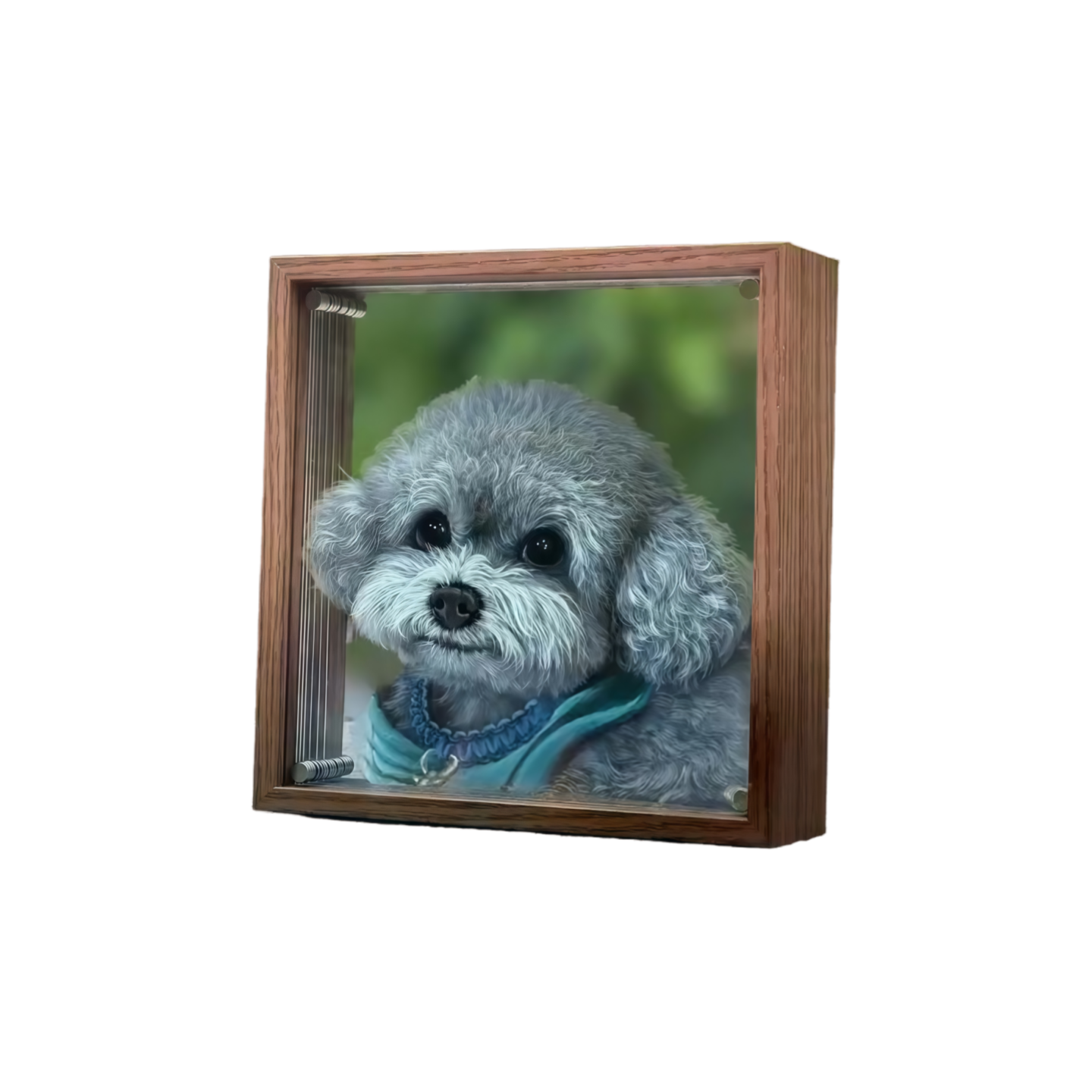 HandCrafted 3D Glass Pet Portrait - 6-Layer Hand-Painted Art