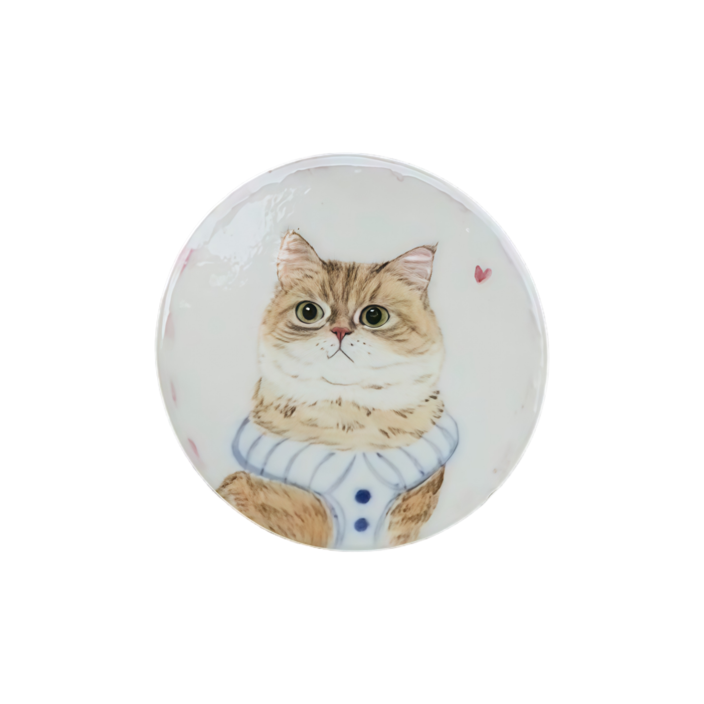Custom Pet Portrait Ceramic Refrigerator Magnet - Hand-Painted Underglaze Art