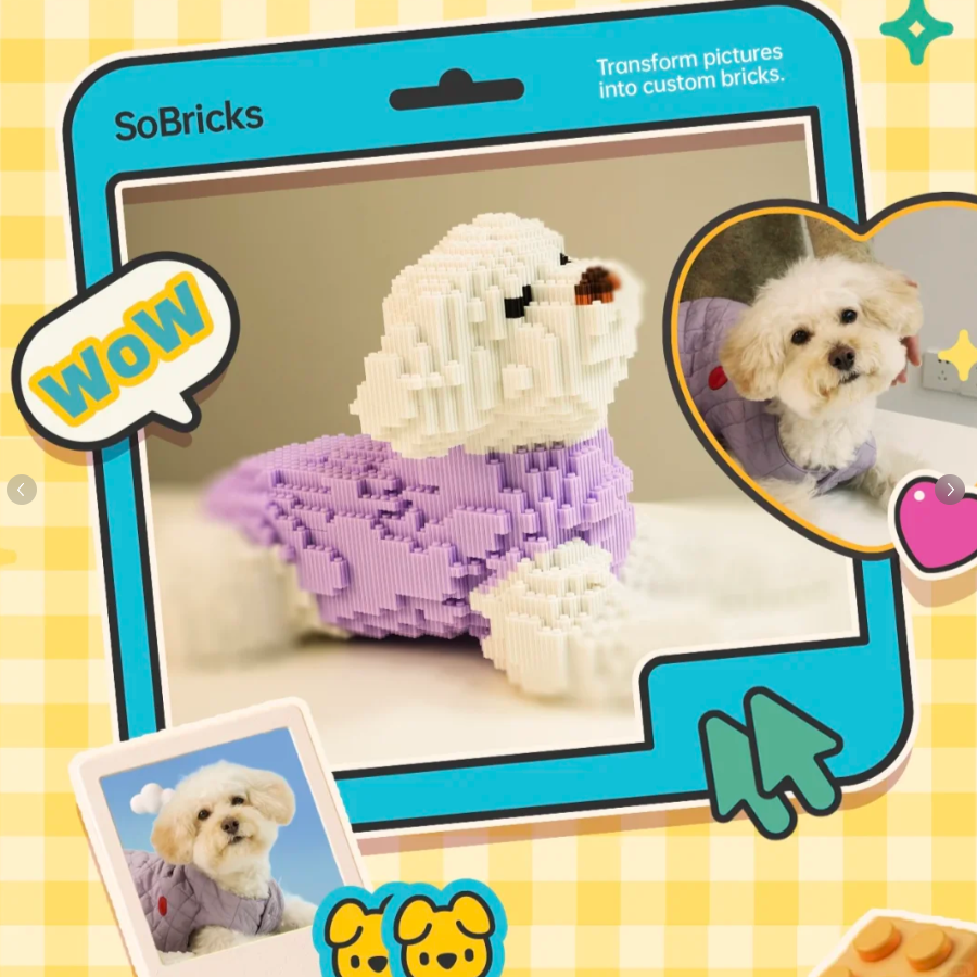 Custom Pet Building Blocks - Recreate Your Pet's Likeness in Building Blocks