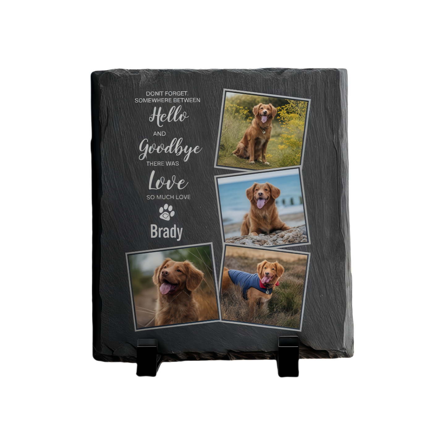 Custom Pet Memorial Tombstone - Personalized Pet Grave Marker